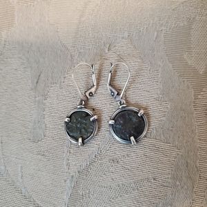 Ancient Jewish Widows Mite Earrings in .925 Silver